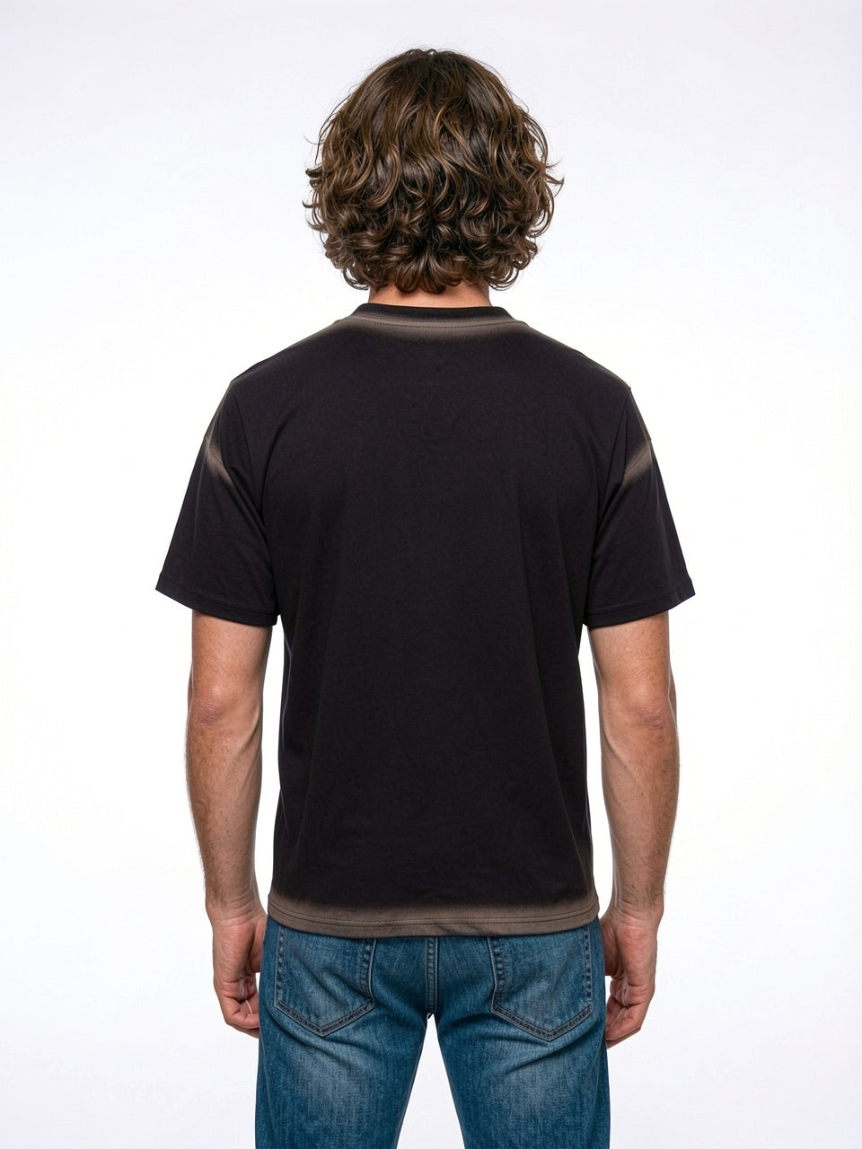 "No Surrender" Rhinestone Skull Heavyweight Tee – Sun-Faded Black