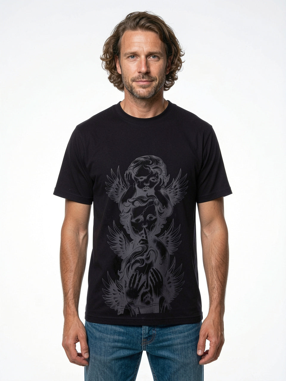 Silent Angels Oversized Graphic T-Shirt