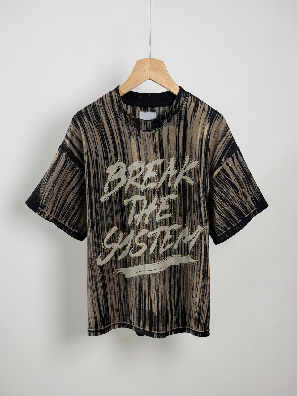 Break The System Bleached Graphic Heavyweight T-Shirt