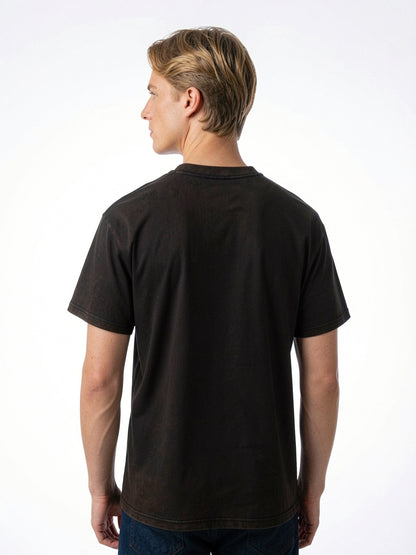 Electric Smiley Graphic Heavyweight T-Shirt – Washed Charcoal