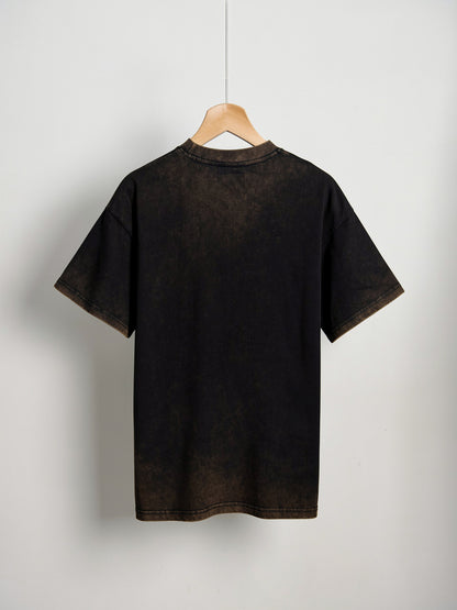 Electric Smiley Graphic Heavyweight T-Shirt – Washed Charcoal