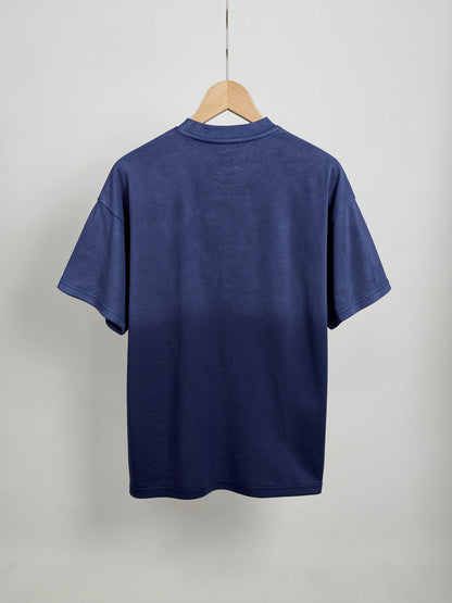 "No Mercy" Winged Reaper Oversized Tee – Midnight Navy