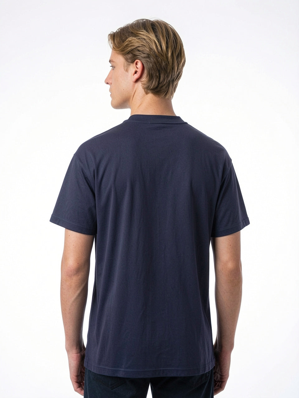 "No Mercy" Winged Reaper Oversized Tee – Midnight Navy
