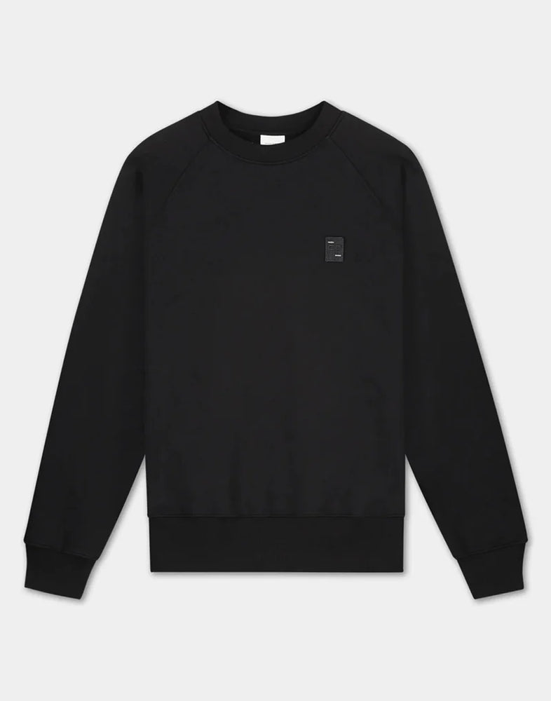 Premium Patch Logo Raglan Sweatshirt – Washed Black