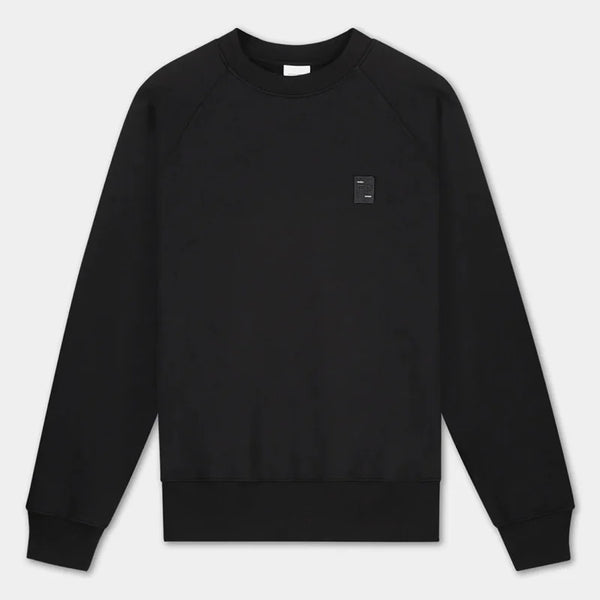 Premium Patch Logo Raglan Sweatshirt – Washed Black