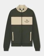 Embroidered FP Laurel Track Jacket – Olive / Beige