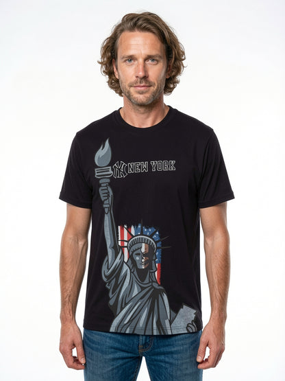 New York Liberty Skull Graphic Heavyweight T-Shirt