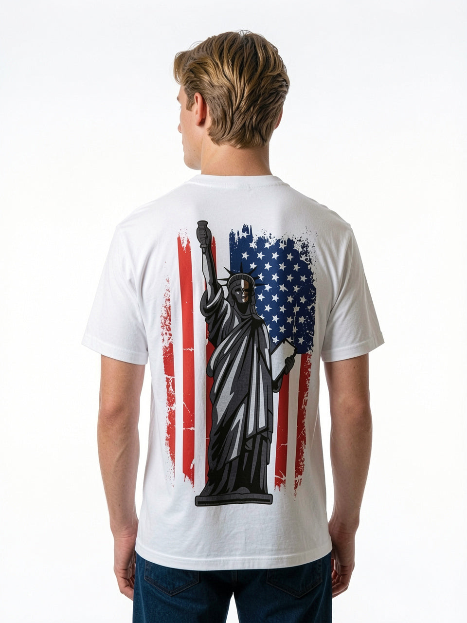 New York Liberty Bedazzled Graphic Heavyweight T-Shirt – White