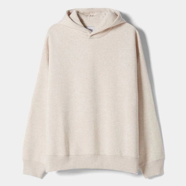 Essential Blank Drop-Shoulder Hoodie – Sand Melange